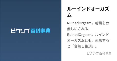 ルーインドオーガズム (るーいんどおーがずむ)とは【。